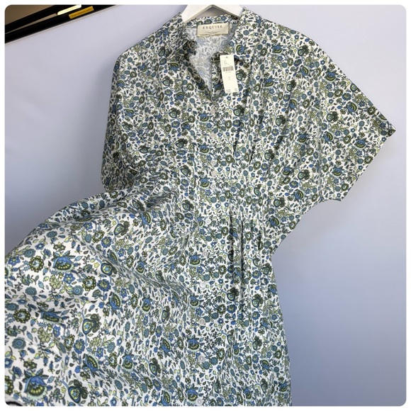 NWT Anthropologie The Tobie Mini Shirt Dress by Exquise All-Over-Floral - Picture 7 of 12